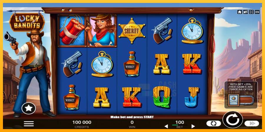 Lucky Bandits macchina da gioco per soldi, immagine 1