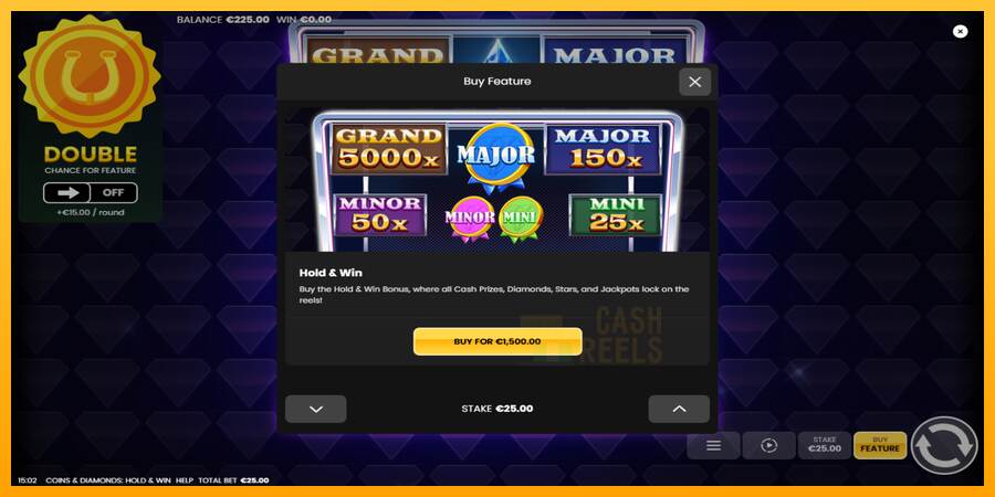 Coins & Diamonds: Hold and Win macchina da gioco per soldi, immagine 4