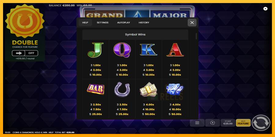 Coins & Diamonds: Hold and Win macchina da gioco per soldi, immagine 5