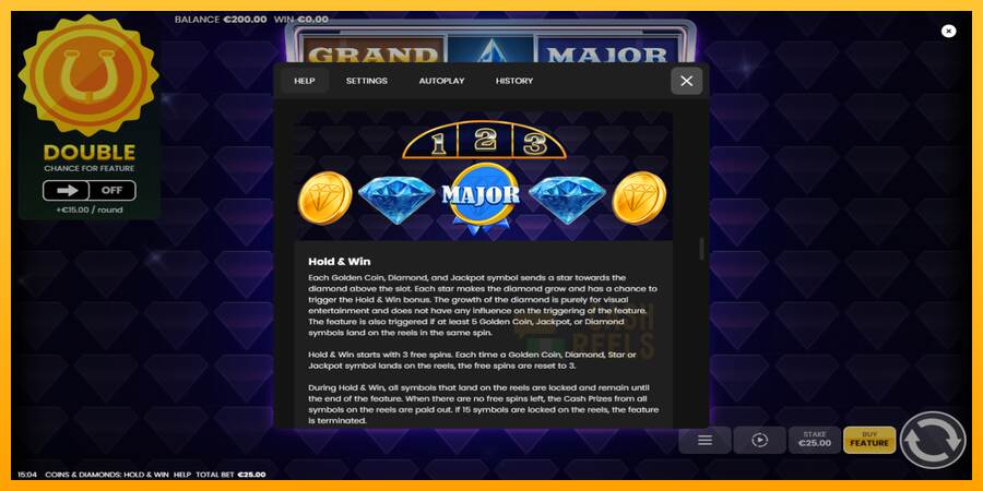 Coins & Diamonds: Hold and Win macchina da gioco per soldi, immagine 6