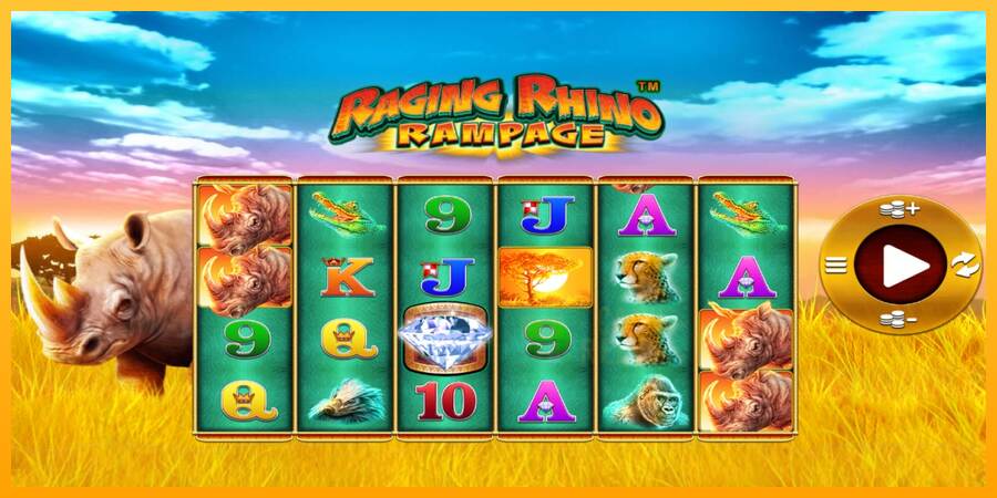 Raging Rhino Rampage macchina da gioco per soldi, immagine 1