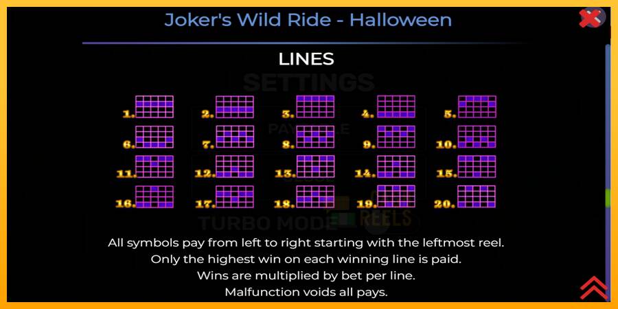 Jokers Wild Ride Halloween macchina da gioco per soldi, immagine 7