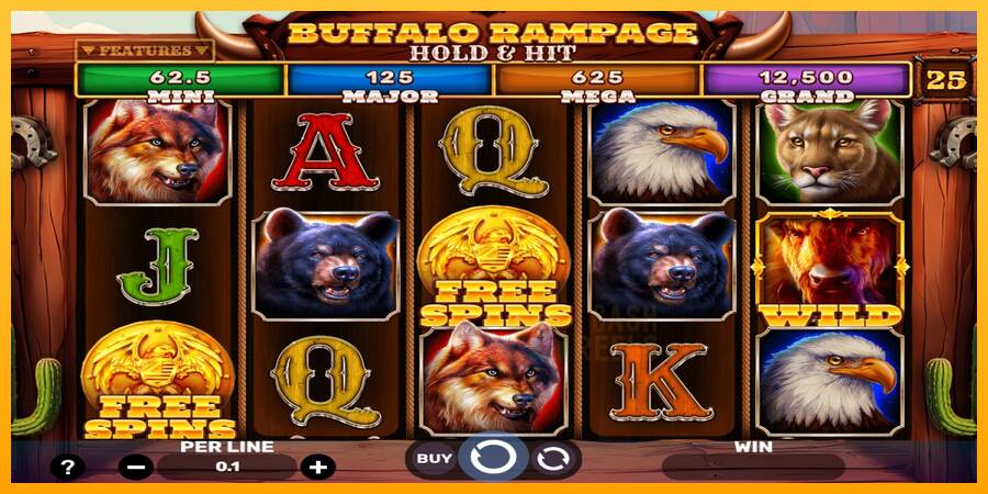 Buffalo Rampage Hold & Hit macchina da gioco per soldi, immagine 1