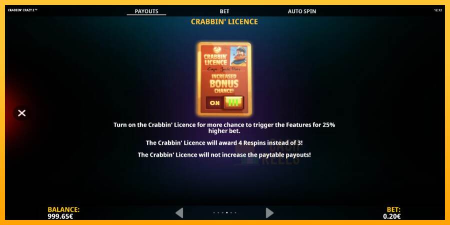 Crabbin Crazy 2 macchina da gioco per soldi, immagine 7