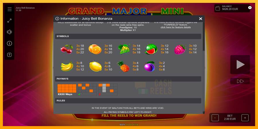 Juicy Bell Bonanza macchina da gioco per soldi, immagine 7