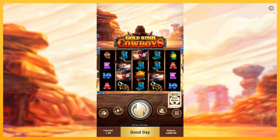 Gold Rush Cowboys macchina da gioco per soldi, immagine 1