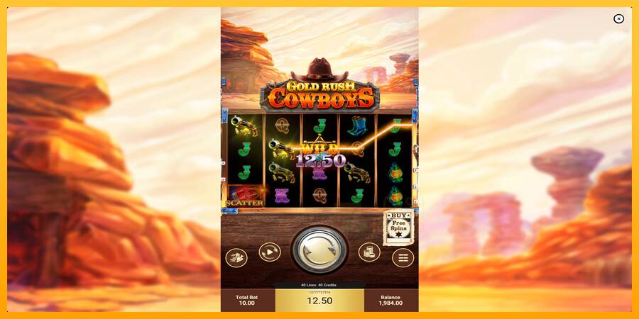 Gold Rush Cowboys macchina da gioco per soldi, immagine 3