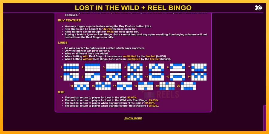 Lost in the Wild with Reel Bingo macchina da gioco per soldi, immagine 7