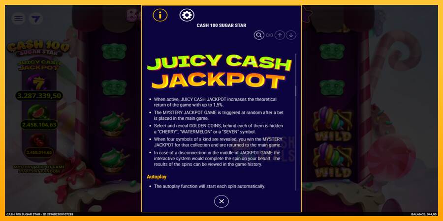 Cash 100 Sugar Star macchina da gioco per soldi, immagine 5