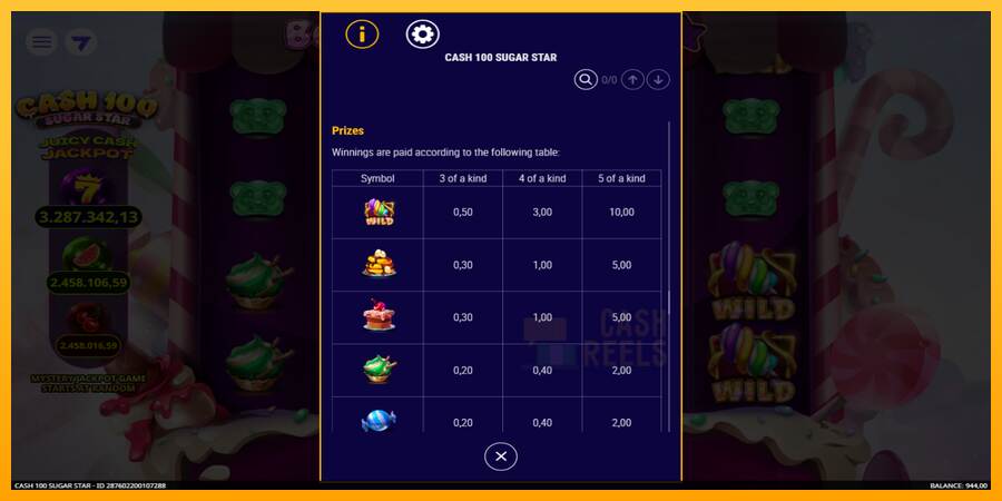 Cash 100 Sugar Star macchina da gioco per soldi, immagine 6