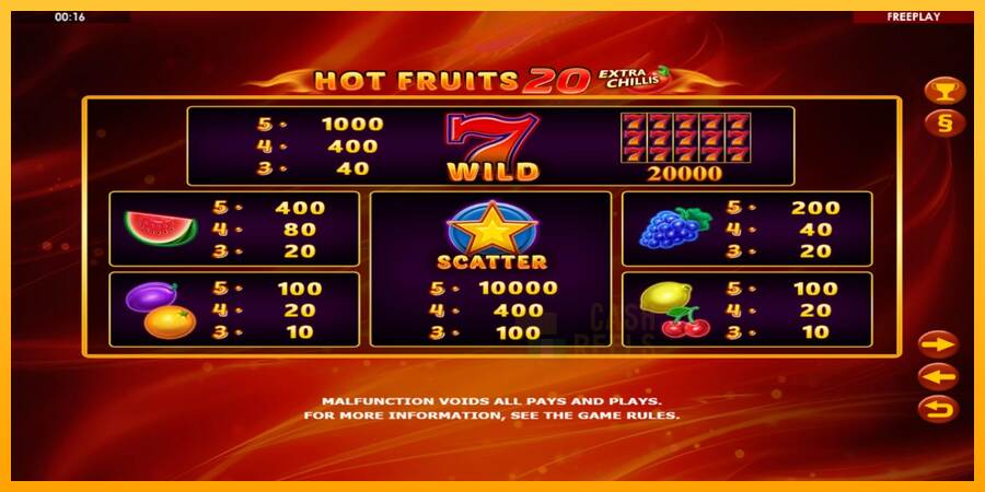 Hot Fruits 20 Extra Chillis macchina da gioco per soldi, immagine 4