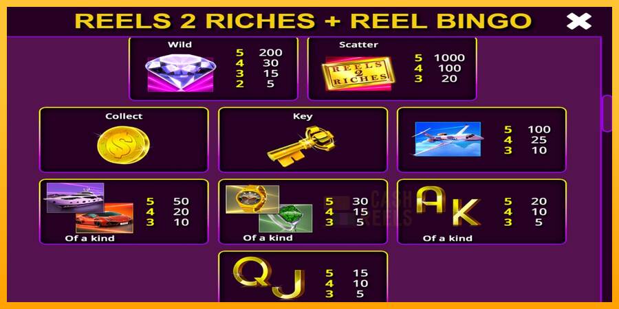 Reels 2 Riches with Reel Bingo macchina da gioco per soldi, immagine 6