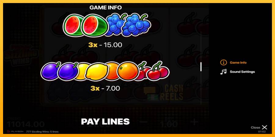 777 Sizzling Wins: 5 Lines macchina da gioco per soldi, immagine 5