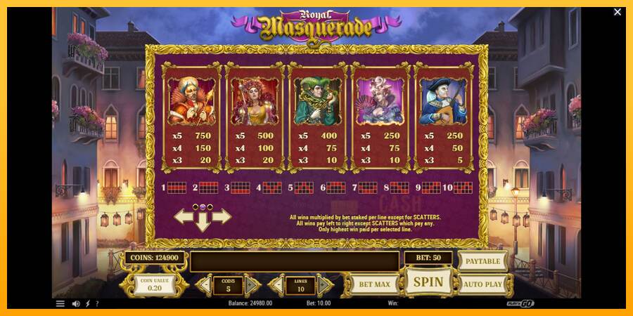 Royal Masquerade macchina da gioco per soldi, immagine 5