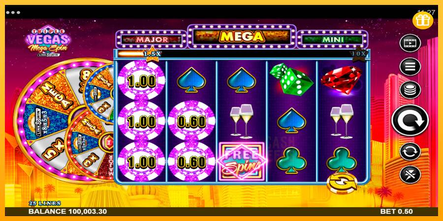 Triple Vegas Mega Spin macchina da gioco per soldi, immagine 3