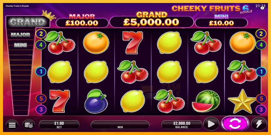 Cheeky Fruits 6 Royale macchina da gioco per soldi, immagine 2