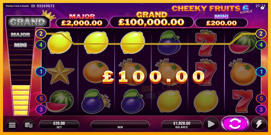 Cheeky Fruits 6 Royale macchina da gioco per soldi, immagine 3