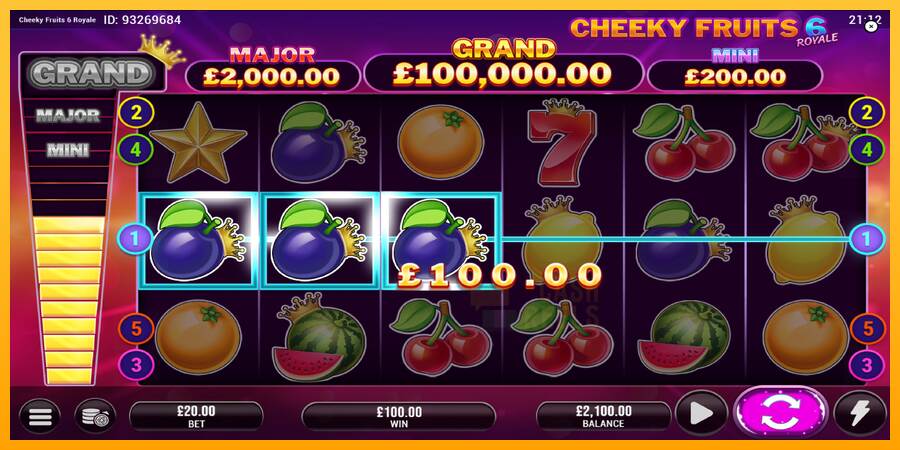 Cheeky Fruits 6 Royale macchina da gioco per soldi, immagine 4