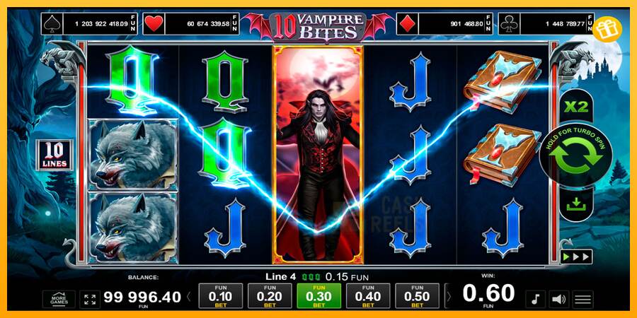 10 Vampire Bites macchina da gioco per soldi, immagine 2