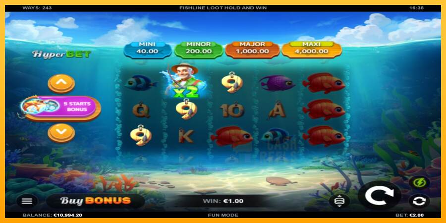 Fishline Loot Hold and Win macchina da gioco per soldi, immagine 3