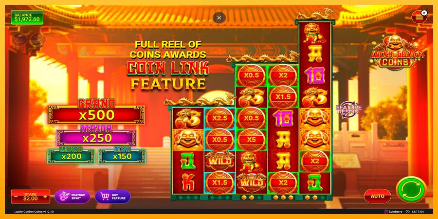 Lucky Golden Coins macchina da gioco per soldi, immagine 4