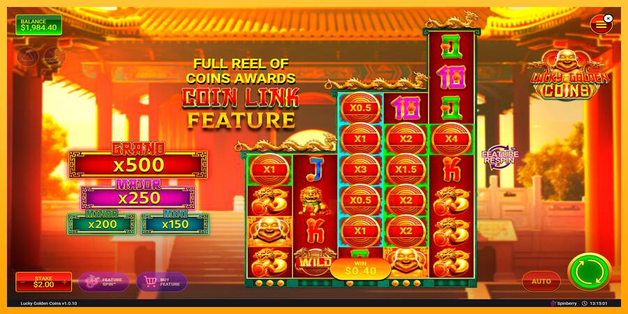 Lucky Golden Coins macchina da gioco per soldi, immagine 5