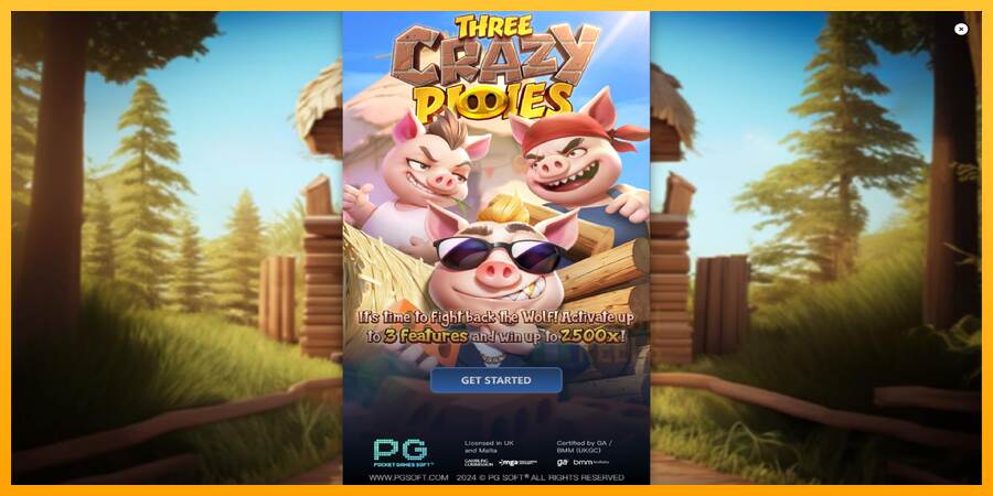 Three Crazy Piggies macchina da gioco per soldi, immagine 1