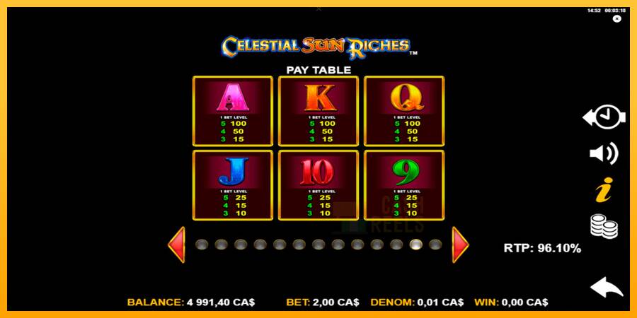 Celestial Sun Riches macchina da gioco per soldi, immagine 7