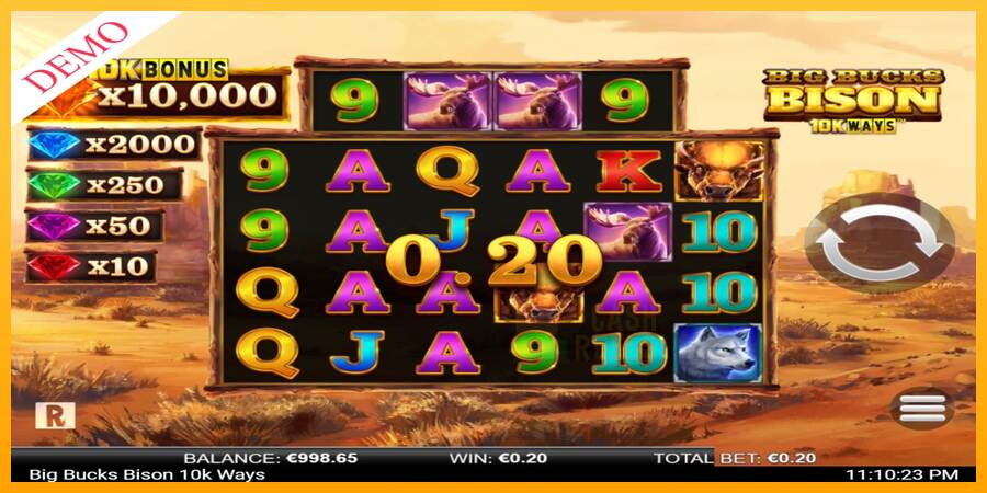 Big Bucks Bison 10K Ways macchina da gioco per soldi, immagine 3