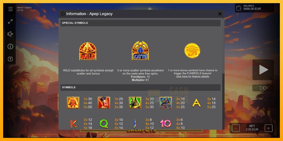 Apep Legacy macchina da gioco per soldi, immagine 5