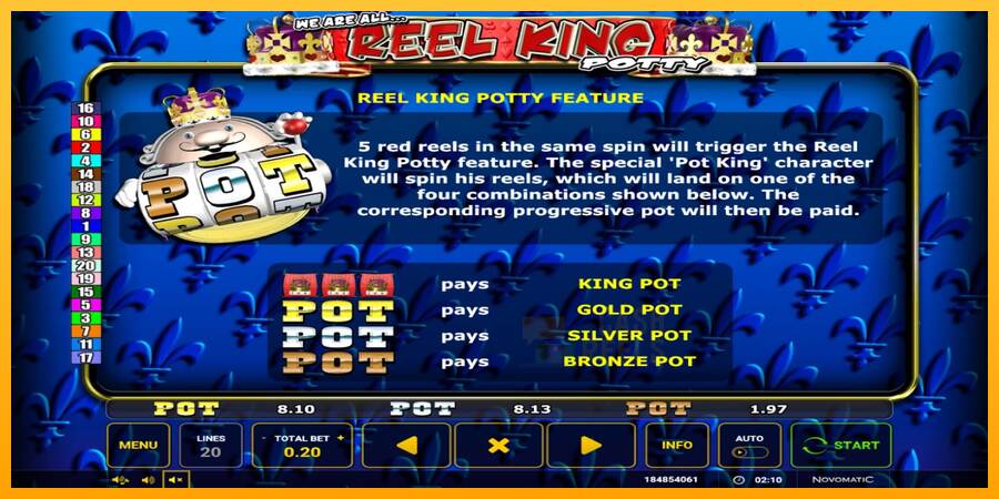 Reel King Potty macchina da gioco per soldi, immagine 4