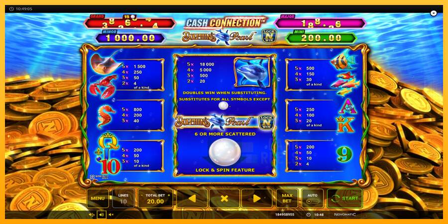 Cash Connection Dolphins Pearl macchina da gioco per soldi, immagine 5