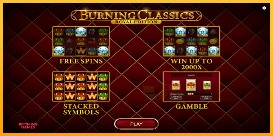 Burning Classics Royal Edition macchina da gioco per soldi, immagine 1