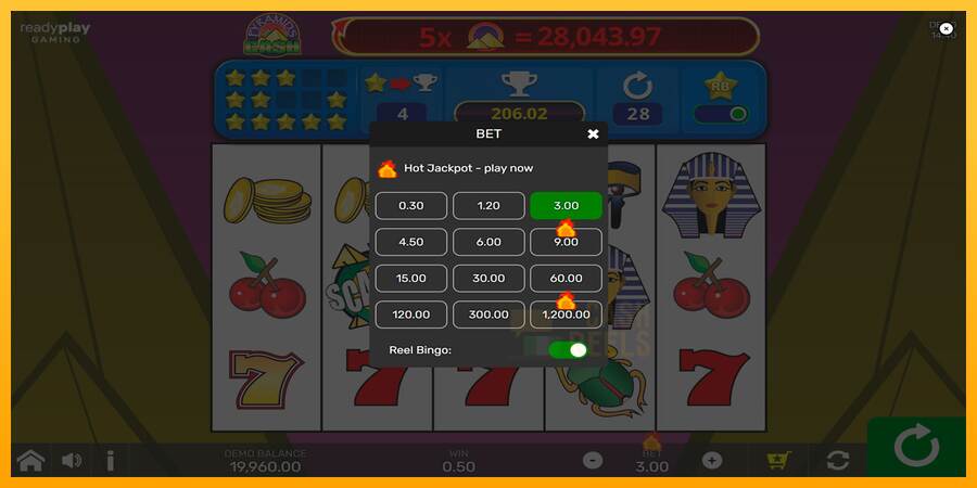 Pyramids of Cash with Reel Bingo macchina da gioco per soldi, immagine 7