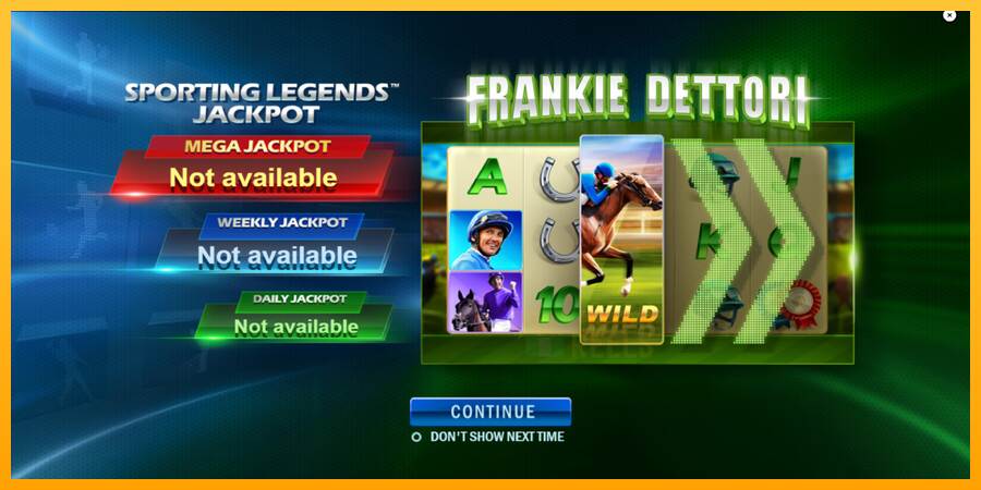 Frankie Dettori Sporting Legends macchina da gioco per soldi, immagine 1