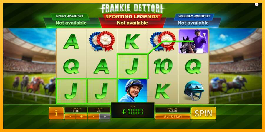 Frankie Dettori Sporting Legends macchina da gioco per soldi, immagine 4