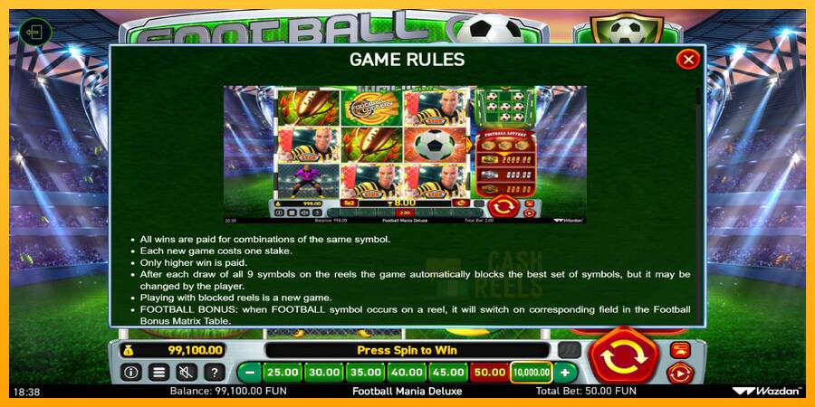 Football Mania Deluxe macchina da gioco per soldi, immagine 6