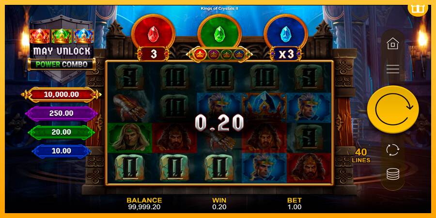 Kings of Crystals II Power Combo macchina da gioco per soldi, immagine 2