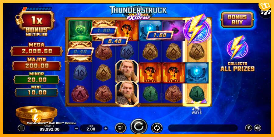 Thunderstruck Gold Blitz Extreme macchina da gioco per soldi, immagine 2