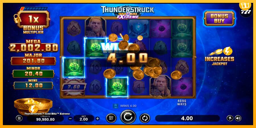 Thunderstruck Gold Blitz Extreme macchina da gioco per soldi, immagine 5