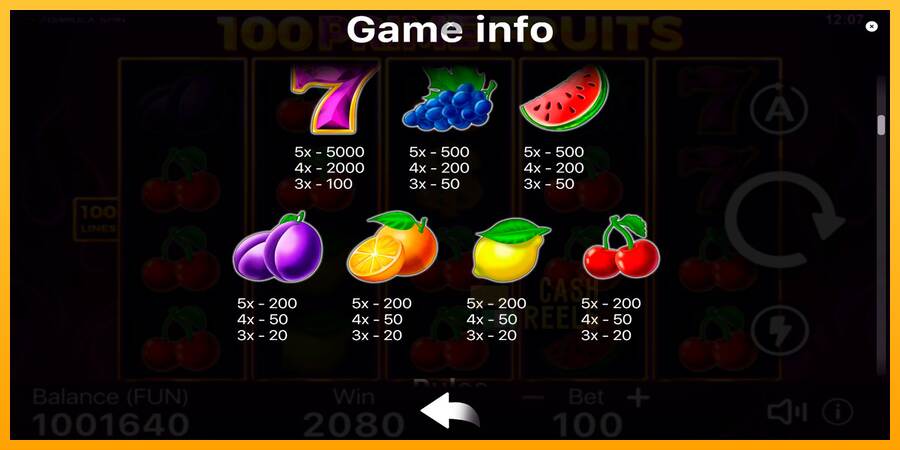 100 Prime Fruits macchina da gioco per soldi, immagine 6