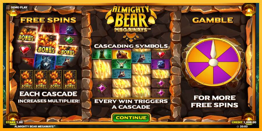 Almighty Bear Megaways macchina da gioco per soldi, immagine 1