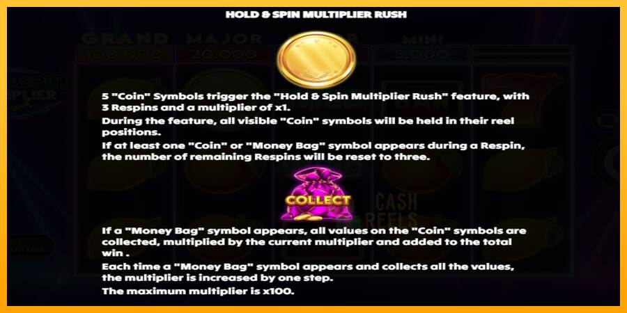 Hold & Spin Multiplier Rush macchina da gioco per soldi, immagine 5