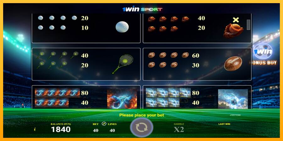 1win Sport macchina da gioco per soldi, immagine 4