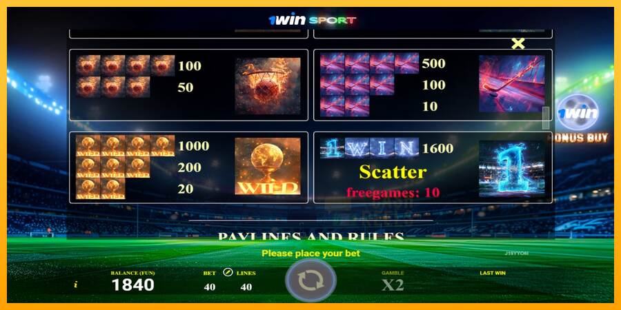 1win Sport macchina da gioco per soldi, immagine 5