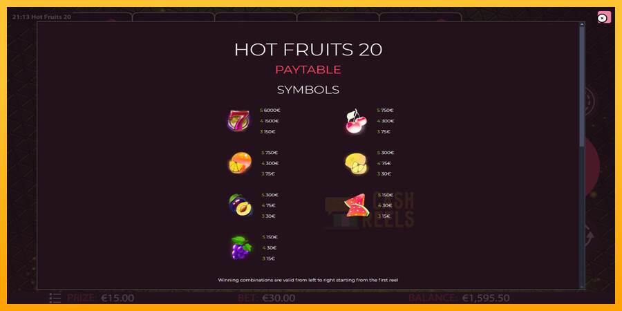 Hot Fruits 20 macchina da gioco per soldi, immagine 5