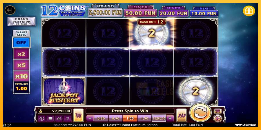 12 Coins Grand Platinum Edition macchina da gioco per soldi, immagine 2