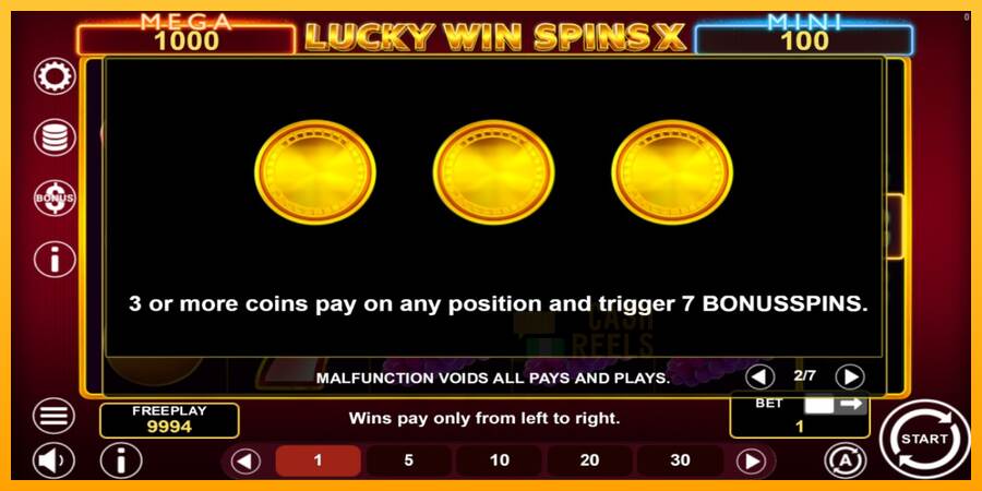 Lucky Win Spins X macchina da gioco per soldi, immagine 5