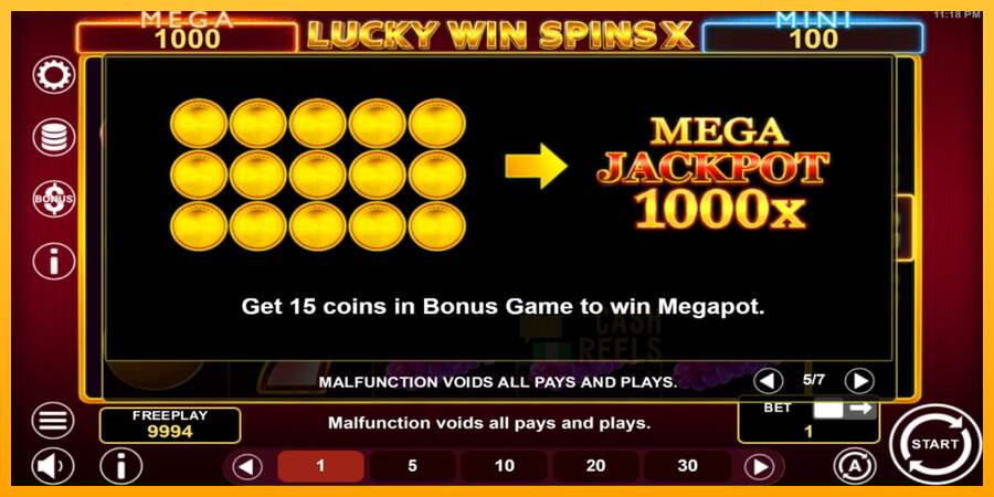 Lucky Win Spins X macchina da gioco per soldi, immagine 7