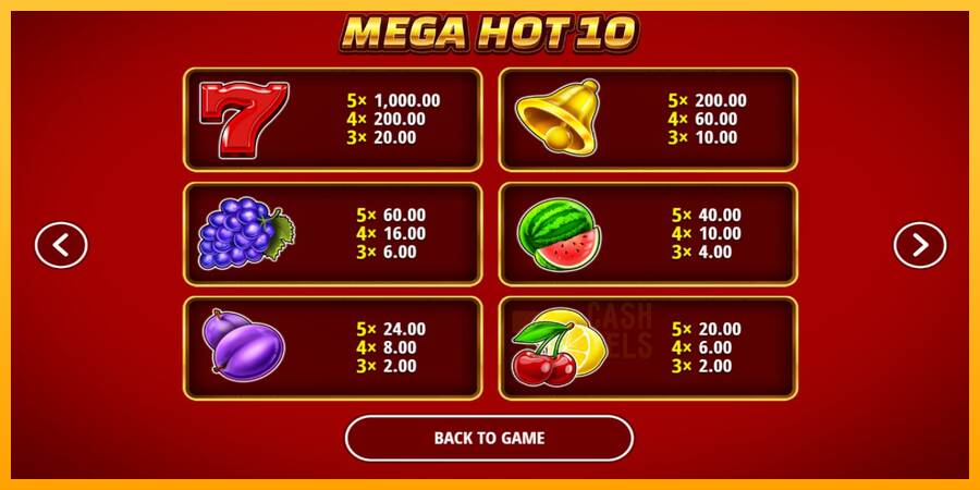 Mega Hot 10 macchina da gioco per soldi, immagine 4